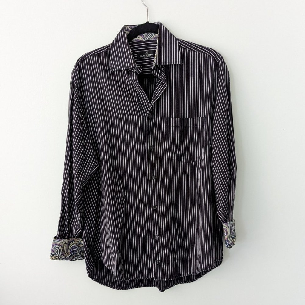 Bugatchi Uomo Flip Cuff Shirt Size Medium